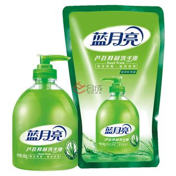 藍(lán)月亮蘆薈抑菌洗手液瓶加袋裝500g+500g