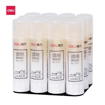 得力7107/7108透明固體膠-15G/21G